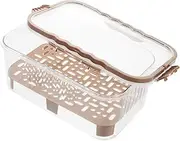 INOOMP Portable Food Storage Box Camping Picnic Box Food Storage Containers Berry Keeper Snack Trays Salad Platter Easy to Carry
