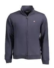 Napapijri ZipUp Sweatshirt Classic Style Men Blue Sweaters