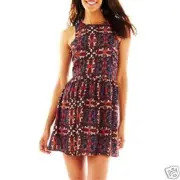 Bohemian-Chic Patchwork Dress Up By Ultra Pink Sizes 4, 6, 8, 10, 16 Msrp $60.00