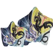 Dragons War Fantasy Art Sun vs Moon Towel with Hood