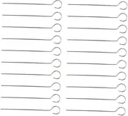 1set Stainless Steel Barbecue Skewers Durable Grilling Needles Long Easy to Clean for Outdoor Cooking and Reusable Meat Skewers 20pcs