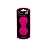 Scream Xtreme Treat Dumbbell Treat Dispensing Dog Toy Loud Pink - 3 Sizes