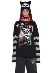 [Dolls Kill x Skelanimals] Jae Graphic Long Sleeve Top