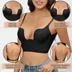 Low Back Bras for Women Seamless Deep U Plunge Backless Bra Multiway Convertible