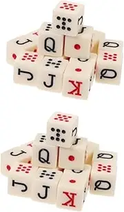 30 Pcs Poker Dice Board Game Dice Farkle Party Favors Portable Dice Alphabet Dice Role Playing Dices Classroom Dice Games Craps Dice Round Dice Liars Poker Dice Props Dés Acrylic