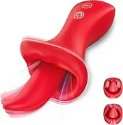 Tongue Vibrator, 10 Vibration Modes & 3 Tongue Licking Modes, G-Spot Clitoris, Masturbation Licking Vibrator, Waterproof Sex Toy for Couples & Solo for Men and Women