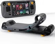 Syntech Protective Case Compatible with Steam Deck Accessories Console OLED/LCD, All-Round Protection with Non-Slip Thumb Grips, Silicone Cover for Enhanced Fit and Alignment-Gray