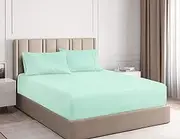 Ramesses 2000 Thread Count Cooling Bamboo Fitted Sheet Combo Set, King Single, Aqua