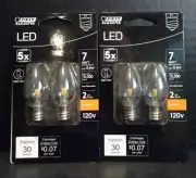 Feit Electric LED Night Light Bulb - BP7C7/827/LED2/HDRP -2 pkgs (4 bulbs)