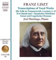 LISZT / HASTINGS - FRANZ LISZT: TRANSCRIPTIONS OF VOCAL WORKS NEW CD