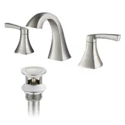 Casa Vermont 8" Widespread Bathroom Sink Faucet with Drain Assembly Brushed Nick
