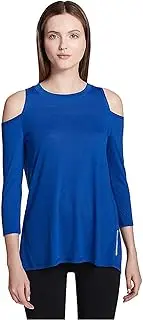 [Calvin Klein] Performance Women's Cold Shoulder Tie Back Tee