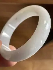 纯天然玉镯 54.5 Mm Grade A Burmese Jade Bangle Untreated