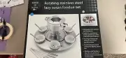 Rotating Stainless Steel Lazy Susan Fondue Set