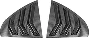 Rear Window Shutter Louver Side Vent Panel Cover Trim Compatible For Benz C Class W206 Sedan 2022-2024 Carbon Fiber/Black Accessories(Carbon Fiber Look)