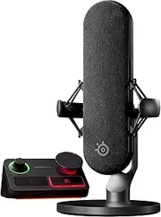 SteelSeries Alias Pro Kit — XLR Mic + Stream Mixer — 3X Bigger Capsule for Gaming, Streaming and Podcasting — USB/XLR Interface — Sonar Audio Software — Custom Controls — RGB — Single or Dual PC
