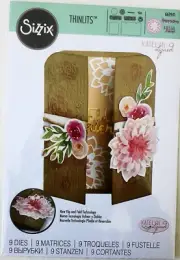 Sizzix Framelits Thinlits Katelyn Lizardi 9 Dies Happy Day Sealed New