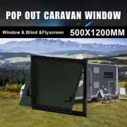 500*1200MM RV CaravanSquare Push Out Flat Window Locking Handle Strut Attachment