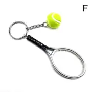 Tennis Mini Racquet with Ball Keychain Racket Gift Keyring SV