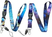 Office Lanyard, 2 sets Detachable Buckle Hook Breakaway Strap Quick Release Lanyard for Men Women Nurse Kids Children Keys Keychain USB Phones Camera ID Name Tag Badge Holder