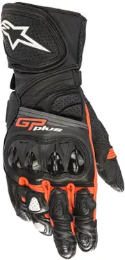 Alpinestars GP Plus R V2, gloves , color: Black/Neon-Red/Grey/White , size: S