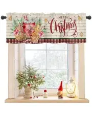 Christmas Kitchen Valances for Windows 42"W x 12"L (Pack of 1) Christmasthh9816