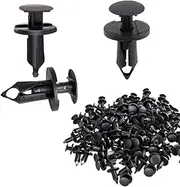 Naisfei 50 Pcs 8mm Push Type Bumper Fasteners Rivet Clips Universal Auto Clips & Fastener,Bumper Push Fasteners Rivet Clips Expansion Screws Replacement Kit