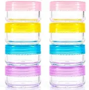 8Pcs Clear Travel Pots 20ml for Cosmetic Cream Makeup Container Tub