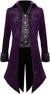 [Crubelon] Mens Steampunk Tailcoat Jacket Gothic Medieval Victorian Frock Coat