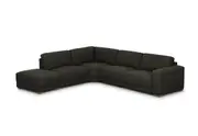LEONE FABRIC 5 Piece Terminal Corner Lounge