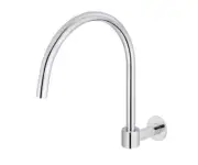 Meir Polished Chrome Round High-Rise Swivel Wall Spout