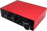 Recording Sound Card Multifunctional Direct Monitoring with 24-bit/192 KHz DJ Studio Sound Card AD Converter for Live Streaming UK Plug/390(Color:Us Plug)