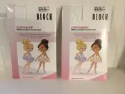 2 Bloch Contoursoft White Footed Ballet Dance Tights Children's Size Small New