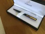 Parker Arrow vintage black matte gold trim ballpen twist action original box