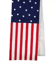 Red White and Blue USA Flag Americana Stars and Stripes 72" Table Runner