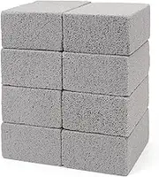 SNOKAY Natural Pumice Grill and Griddle Cleaning Block - Reusable Eco-Friendly BBQ Cleaning Brick for Flat Top Cookers, Toilets, Pools, and Exfoliating Dead Skin (8 Pcs)