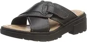 [Clarks] Women's Coast Cross Slide Sandal, Black
