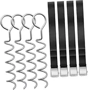 BATHVEVE 1Set Spiral Dog Anchors Durable Stakes for Tents and Camping Lightweight and Portable Easy to Install Ground Fixation for Dogs and Trampolines