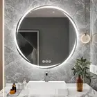 600/800mm Backlit Round LED Bathroom Anti-Fog Circle Dimmable Wall Mount Mirrors