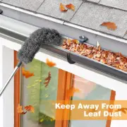 Gutter Cleaning Brush Telescope Rod Roofing Guard Cleaning Brush Sturdy FT
