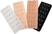 [Didiseaon] 4pcs 7 Underwear Buckle Extension Buckle Extra Flexible Bra Size Bra Strap Bra Strap 7 Hook Waist Hook Extenders Hooks Shape Bra Extensions Kit Stainless Steel Buckle