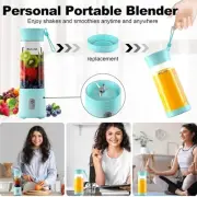 Portable Rechargeable Smoothie Blender Bottle 18oz 6 Blades USB-C Traveler Lid