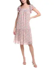 MARION Square Neck Midi Dress