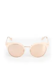 Pink Mirrored Round Sunglasses
