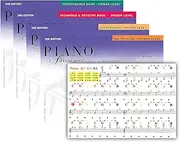 Faber Piano - Primer Level - Lesson, Theory, Performance, Technique & Artistry (2nd Edition) With 88/61/49/37 Colorful Transparent Piano Keyboard Removable Stickers