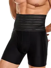Clevvets Men's Shapewear Tummy Control Shorts Slimming Shapewear Shorts for Men Long Leg Compression Boxer Briefs