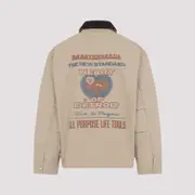 [Carhartt Wip] Carhartt Wip-Beige Og Arcan Graphic Cotton Jacket-Uomo S STAND
