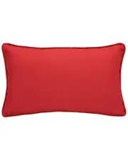 Outdoor Decor by Commonwealth Ruby Red Outdoor Solid Lumbar Pillow