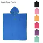 Beach Changing Robe Towel Bath Hooded Quick Dry Towel Poncho Bathrobe Men WomenQ