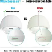 Airpods Pro Ear Tips Replacement for Noise Reduction-3 pairs(S/M/L White)